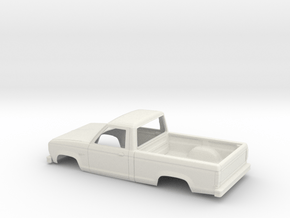 1/24 1983-88 Ford Ranger Reg Cab Shell in White Natural Versatile Plastic