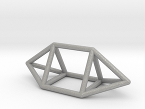 0755 J14 Elongated Triangular Bpyramid (a=1cm) #1 in Aluminum