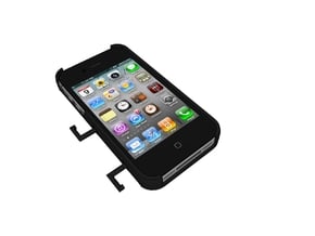 IPhone4/4s Case With Headphones Holder in Black Natural Versatile Plastic