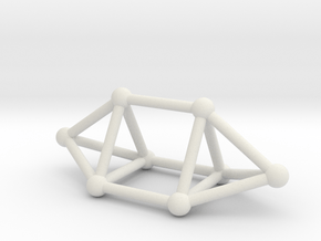 0756 J14 Elongated Triangular Bpyramid (a=1cm) #2 in White Natural Versatile Plastic