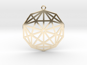 2D Rhombic Triacontahedron in 14K Yellow Gold