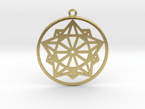2D Great Rhombicosidodecahedron in Natural Brass