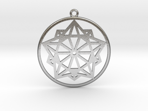 2D Great Rhombicosidodecahedron in Natural Silver