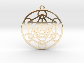 Metatron´s Cube in 14k Gold Plated Brass