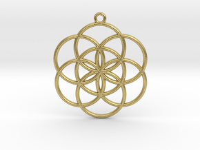 Seed of Life in Natural Brass