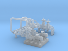 O Scale Pump Unit in Smooth Fine Detail Plastic