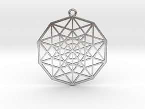 5D Hypercube in Natural Silver