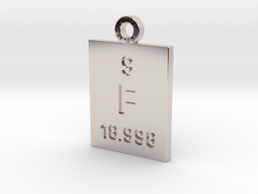 F Periodic Pendant in Platinum