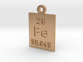 Fe Periodic Pendant in Natural Bronze