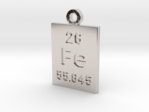 Fe Periodic Pendant in Platinum