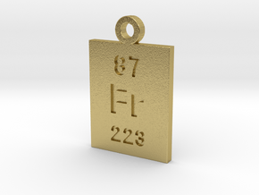 Fr Periodic Pendant in Natural Brass