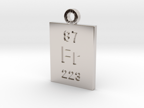 Fr Periodic Pendant in Platinum
