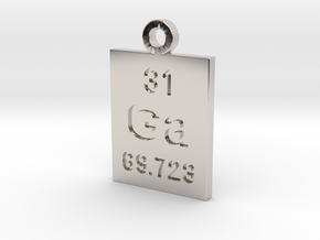 Ga Periodic Pendant in Platinum