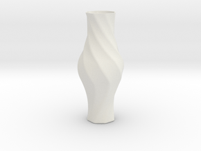Vase-17 in White Natural Versatile Plastic