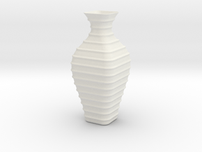 Vase-19 in White Natural Versatile Plastic