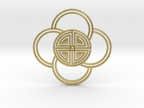Dorset CC Pendant in Natural Brass