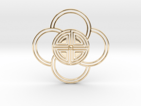 Dorset CC Pendant in 14k Gold Plated Brass