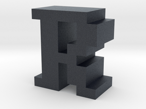 "R" inch size NES style pixel art font block in Black PA12