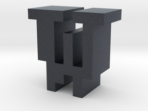 "W" inch size NES style pixel art font block in Black PA12