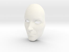 Blank Venetian Mask - Male 1 (Hollow) in White Processed Versatile Plastic