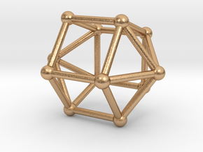 0762 J16 Elongated Pentagonal Dipyramid (a=1cm) #2 in Natural Bronze