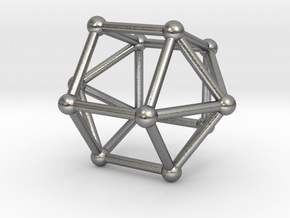 0762 J16 Elongated Pentagonal Dipyramid (a=1cm) #2 in Natural Silver