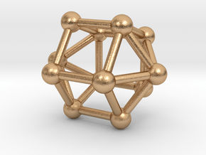 0763 J16 Elongated Pentagonal Dipyramid (a=1cm) #3 in Natural Bronze