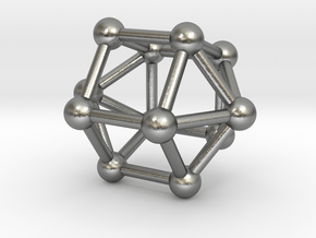 0763 J16 Elongated Pentagonal Dipyramid (a=1cm) #3 in Natural Silver