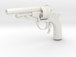 1:3 Miniature Russian Galand Revolver in White Natural Versatile Plastic