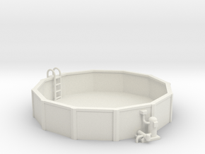 15 Ft. Pool With Ladder & Pool Pump 1-64 Scale in White Natural Versatile Plastic