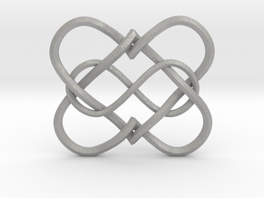 2 Hearts Infinity Pendant in Aluminum
