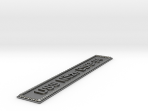 Nameplate USS Nitze DDG-94 (10 cm) in Natural Silver