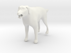 Printle Animal Dog 04 - 1/32 in White Natural Versatile Plastic