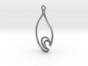 Waterdrop Moon Earring - Alternate Curve in Polished Silver