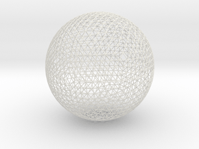 Geodesic sphere, 335 mm in White Natural Versatile Plastic