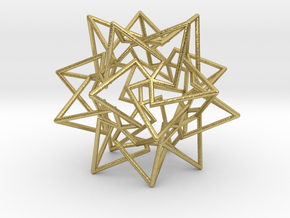 Star Dodecahedron in Natural Brass