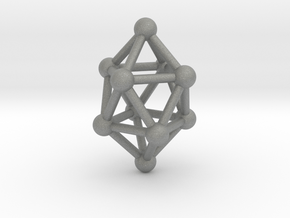 0766 J17 Gyroelongated Square Dipyramid (a=1cm) #3 in Gray PA12
