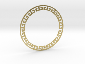 Meander Pendant in Natural Brass