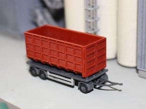 N 20ft Container Trailer 1 in Tan Fine Detail Plastic