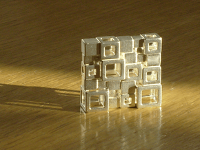 SPSS Cubes #7  in Natural Silver