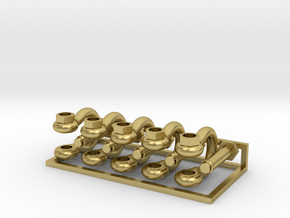 1/16 Scale 1.25 Inch Bolt Shackles in Natural Brass