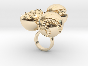 104 ringg.STL in 14k Gold Plated Brass