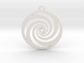 Golden Phi Spiral in White Natural Versatile Plastic