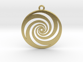 Golden Phi Spiral in Natural Brass