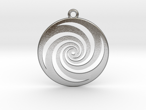 Golden Phi Spiral in Natural Silver