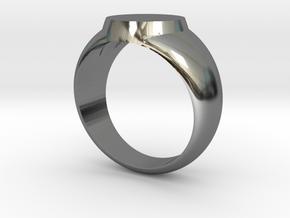 Signet ring in Fine Detail Polished Silver