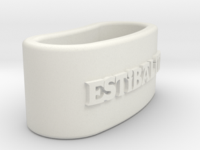 ESTIBALITZ 3D Napkin Ring with daisy in White Natural Versatile Plastic