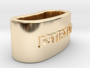 ESTIBALITZ 3D Napkin Ring with daisy in 14K Yellow Gold