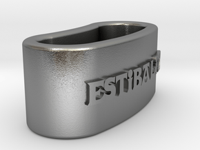 ESTIBALITZ 3D Napkin Ring with daisy in Natural Silver