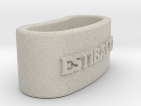 ESTIBALITZ 3D Napkin Ring with daisy in Natural Sandstone